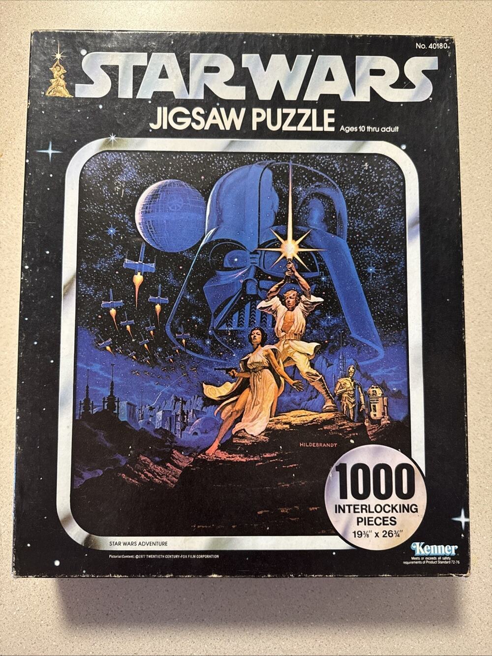 Vintage 1977 Star Wars 1000 Piece Jigsaw Puzzle By Kenner